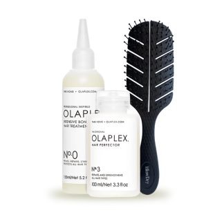 Olaplex Kit Reparación Intensiva (No. 0 y No. 3) y Cepillo Desenredante