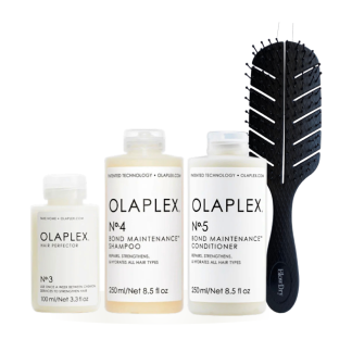 Olaplex Kit Reparación Total (No. 3, No. 4 y No. 5) y Cepillo Desenredante