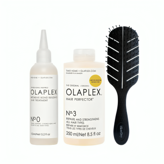 Olaplex Kit Reparación Intensiva Deluxe (No. 0 y No. 3 250ML) y Cepillo Desenredante